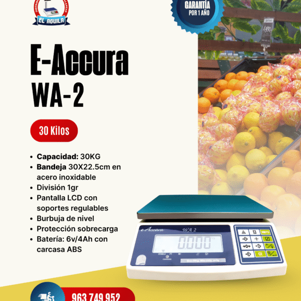 Balanza E-accura WA2-30KG