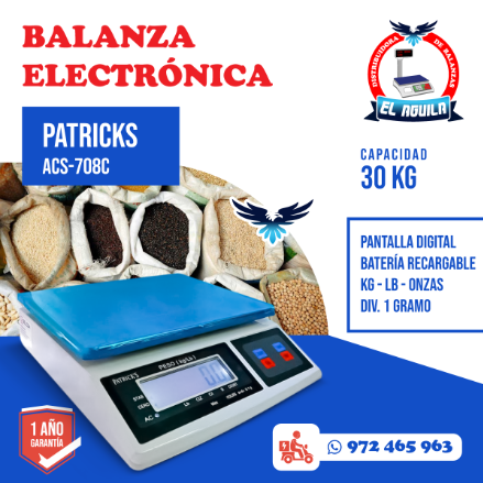Balanza Patricks ACS-708C-30KG