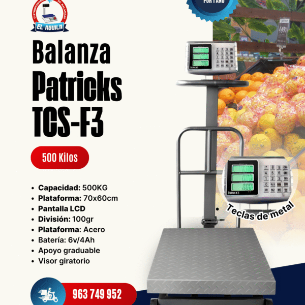 Balanza Patricks TCS F3-500KG