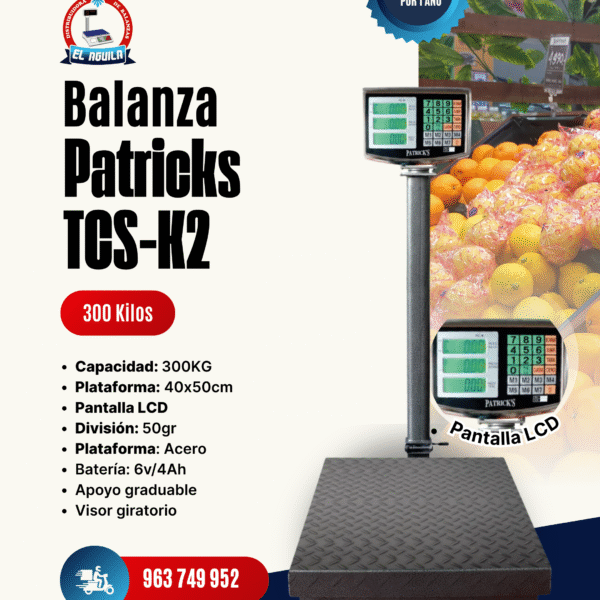 Balanza Patricks TCS K2-300KG